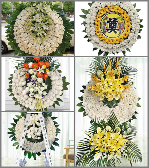 上海崇明区港沿镇梅园村花圈速递